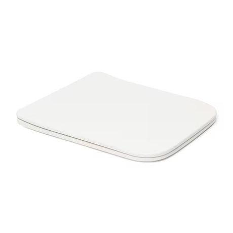 Bela WC deska SAT Infinitio v oglatem dizajnu s mehko Zapiranje Soft Close in EasyLock