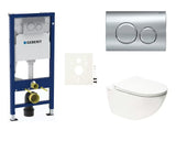 Viseči WC set SAT Infinitio z brezrobno školjko, WC-desko mehko Zapiranje Soft Close in modulom Geberit Duofix