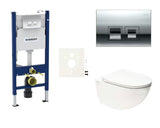 Viseči WC set SAT Infinitio z modulom Geberit Duofix, školjko Rimless in sedežem mehko Zapiranje Soft Close