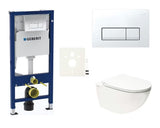 Viseči WC set SAT Infinitio z kotličkom Geberit Duofix in splakovalno tipko Delta