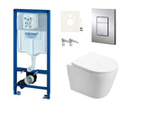 Viseči WC set SAT Infinitio s podometnim splakovalnikom Grohe Rapid SL in splakovalno tipko