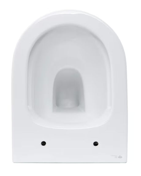 Viseči WC set SAT Infinitio pro za predstensko montažo z gumbom v mat beli barvi in sedežem mehko Zapiranje Soft Close