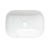 Sjajni bijeli keramički umivalnik na ploščo SAT Infinitio brez preliva dimenzija 45,5x32,5 cm.