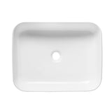 Bijeli keramički ovalni umivalnik na ploščo SAT Infinitio brez preliva 50 x 39 cm