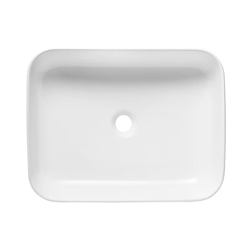 Bijeli keramički ovalni umivalnik na ploščo SAT Infinitio brez preliva 50 x 39 cm
