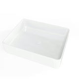 Sjajno bijeli keramički umivalnik na ploščo SAT Infinitio 50x40 cm brez preliva.