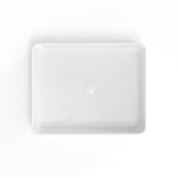 Sjajno bijeli keramički umivalnik na ploščo SAT Infinitio 50x40 cm brez preliva.