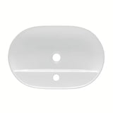 Bijeli keramički ovalni umivalnik na ploščo SAT Infinitio 60 x 40 cm brez preliva s otvorom za pro slavinu