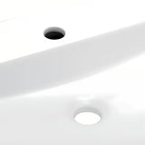 Bijeli keramički ovalni umivalnik na ploščo SAT Infinitio 60 x 40 cm brez preliva s otvorom za pro slavinu