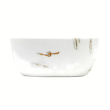 SAT Infinitio umivalnik na ploščo brez preliva u mat bijeloj boji s mramornim dizajnom, 45,5x32,5 cm