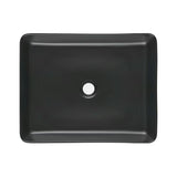 Mat crni keramički umivalnik na ploščo SAT Infinitio 50x40 cm brez preliva