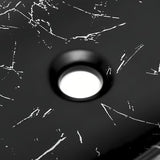 Umivalnik na ploščo SAT Infinitio brez preliva u mat crnom mramornom dizajnu 45,5x32,5 cm.