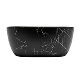 Umivalnik na ploščo SAT Infinitio brez preliva u mat crnom mramornom dizajnu 45,5x32,5 cm.