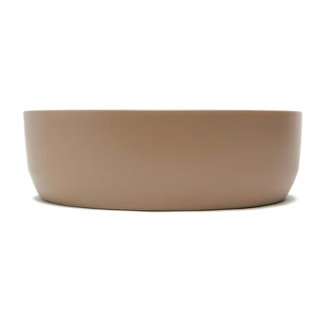 Mat smeđi keramički umivalnik na ploščo SAT Infinitio 39x39 cm brez preliva