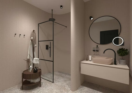 Mat smeđi keramički umivalnik na ploščo SAT Infinitio brez preliva, 50x39 cm