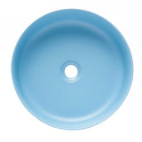 Mat plavi keramički umivalnik na ploščo SAT Infinitio 39x39 cm brez preliva