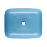 SAT Infinitio keramički umivalnik na ploščo brez preliva 50x39 cm u mat plavoj boji