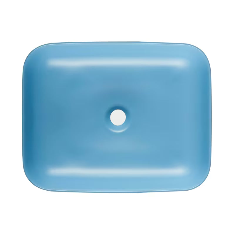 SAT Infinitio keramički umivalnik na ploščo brez preliva 50x39 cm u mat plavoj boji