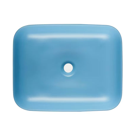 SAT Infinitio keramički umivalnik na ploščo brez preliva 50x39 cm u mat plavoj boji