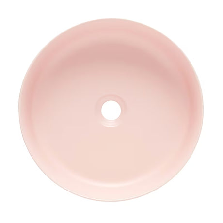 Mat ružičasti tankostijeni keramički umivalnik na ploščo SAT Infinitio 39x39 cm brez preliva