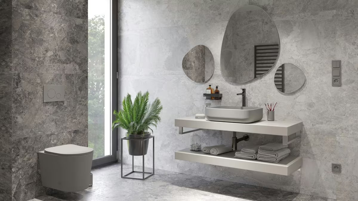 SAT Infinitio keramički umivalnik na ploščo brez preliva u tamnozelenoj mat boji, 45,5x32,5 cm.