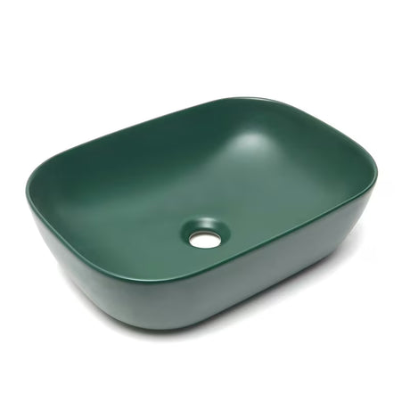 SAT Infinitio keramički umivalnik na ploščo brez preliva u tamnozelenoj mat boji, 45,5x32,5 cm.