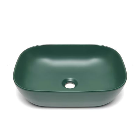 SAT Infinitio keramički umivalnik na ploščo brez preliva u tamnozelenoj mat boji, 45,5x32,5 cm.