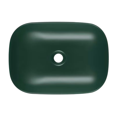 SAT Infinitio keramički umivalnik na ploščo brez preliva u tamnozelenoj mat boji, 45,5x32,5 cm.