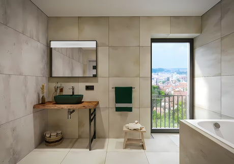 SAT Infinitio keramički umivalnik na ploščo brez preliva u tamnozelenoj mat boji, 45,5x32,5 cm.