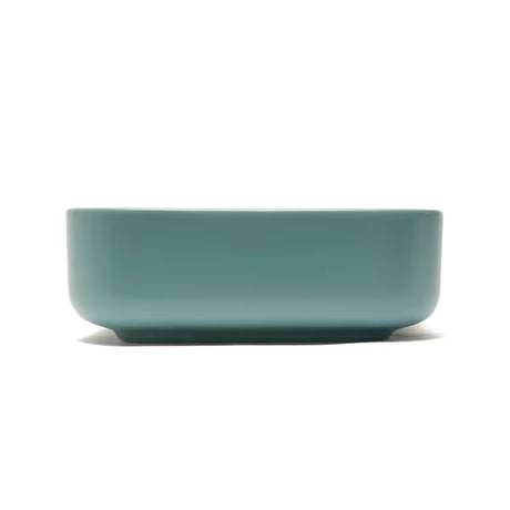 Mat zeleni keramički umivalnik na ploščo SAT Infinitio brez preliva, 50x39 cm