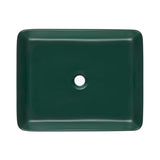SAT Infinitio keramički umivalnik na ploščo 50x40 cm u tamnozelenoj mat boji brez preliva.