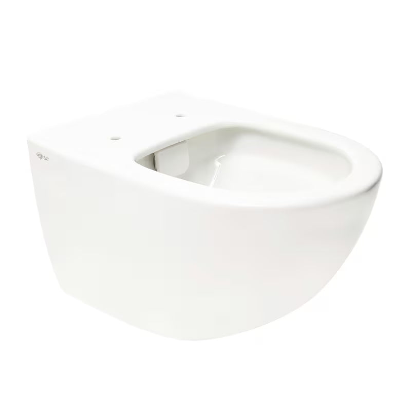 Viseči WC set SAT Infinitio s predzidnim modulom i vodokotlićem Geberit Delta u modernom dizajnu.