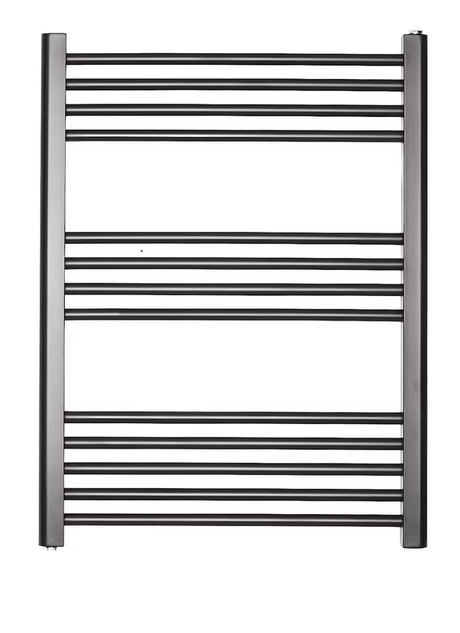 Kombiniran radiator SAT KD 45x80 cm v mat črni barvi s stranskim priklopom na razmak