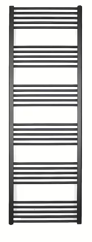 Kombiniran radiator SAT KD 180x60 cm v črni mat barvi s stranskim priklopom na razmak.
