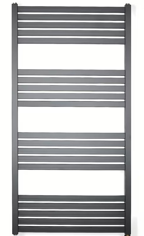 Kombiniran radiator SAT Kh 120x60 cm v črni mat barvi s stranskim priklopom.