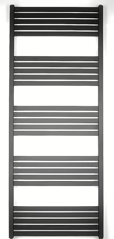 Kombiniran radiator SAT Kh 60x150 cm v črni mat barvi s stranskim priklopom