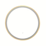 Okruglo LED ogledalo SAT u zlatnoj boji, promjera 60 cm, s senzorjem i sa zaštitom IP44.