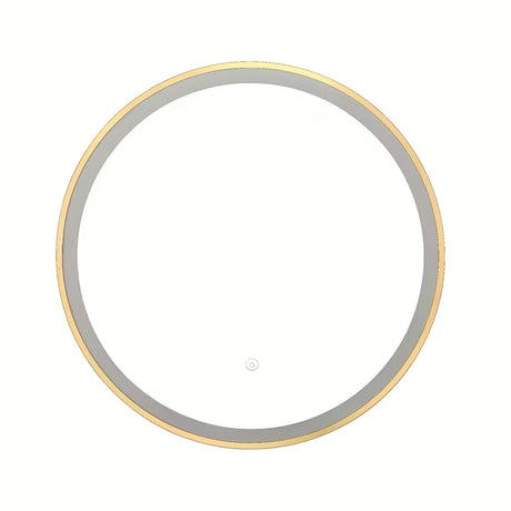 Okruglo LED ogledalo SAT u zlatnoj boji, promjera 60 cm, s senzorjem i sa zaštitom IP44.