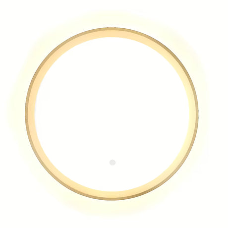 Okruglo LED ogledalo SAT u zlatnoj boji, promjera 60 cm, s senzorjem i sa zaštitom IP44.