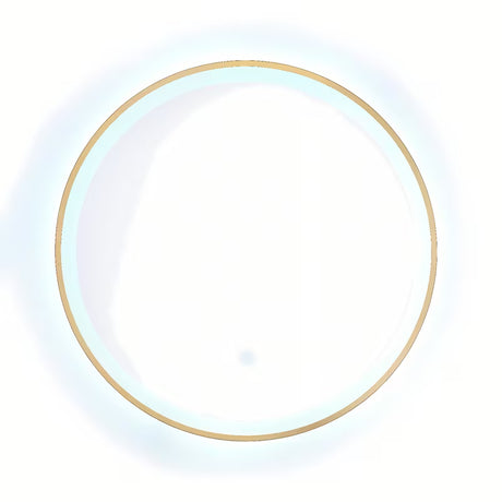 Okruglo LED ogledalo SAT u zlatnoj boji, promjera 60 cm, s senzorjem i sa zaštitom IP44.