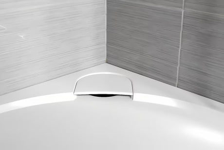 Bijela pravokotna tuš kad SAT Limcc 140x90 cm od lijevanog mramora s protukliznim dnom