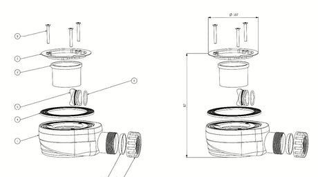 Bijela pravokotna tuš kad SAT Limcc 140x90 cm od lijevanog mramora s protukliznim dnom