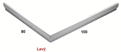 Bel akrilni panel za tuš kad SAT Limnew v levi izvedbi