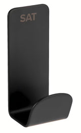 Crni stenski kavelj SAT Mood jednostavnog elegantnog dizajna za kupaonicu