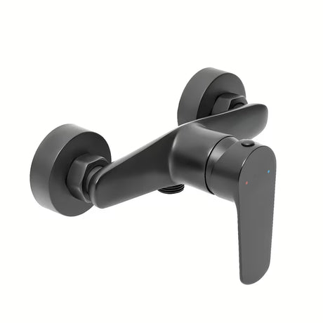 Stenska enoročna armatura za tuš SAT Mood u mat crnoj završnoj obradi.