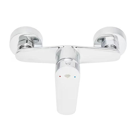 Kromirana enoročna armatura za tuš SAT Mood pro za zidnu montažu brez tuš seta.