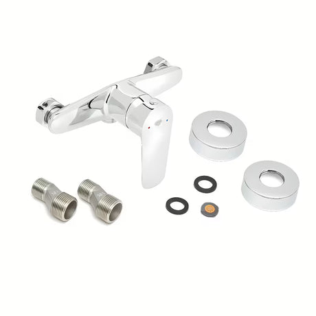 Kromirana enoročna armatura za tuš SAT Mood pro za zidnu montažu brez tuš seta.