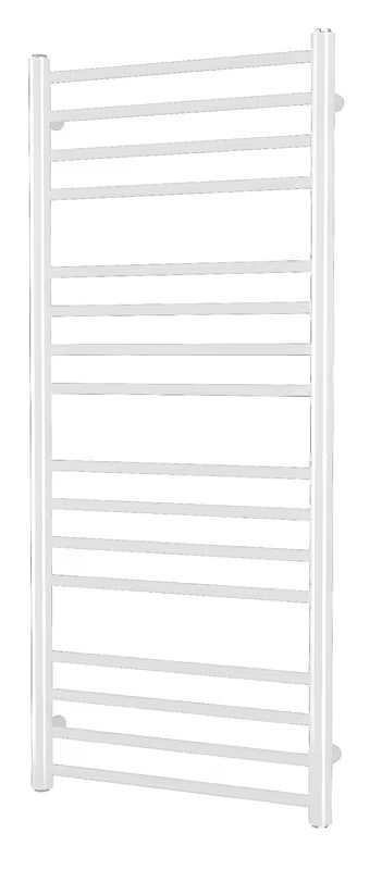 Bel kombiniran radiator SAT Paul 50x114 cm s stranskim priklopom na razmak.
