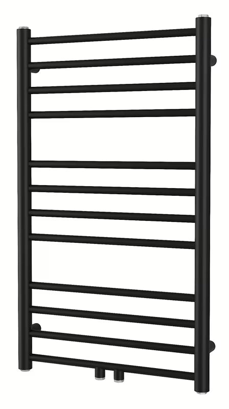 Kombiniran radiator SAT Paul 50x84 cm v črni mat barvi s sredinskim priklopom