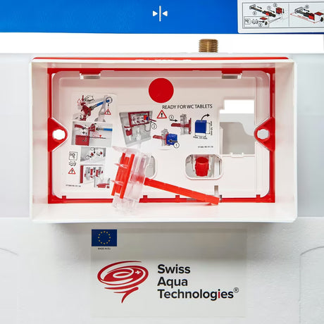 Podometni splakovalnik za WC SAT u plavoj izvedbi pro viseča WC školjka sa štedljivim DualFlush ispiranjem